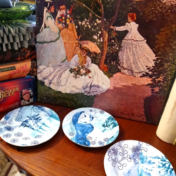 Anthropologie By Transferware 3 dessert 🍎Plates,Size 6.5" Art Plates,Nice Gift. - Picture 1 of 11